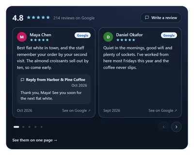 Example widget in the Midnight style