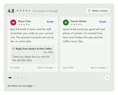 Example widget in the Nordic Sage style